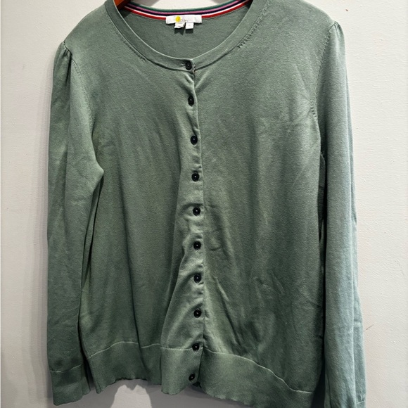 Boden Sage Green Button-Up Cardigan cottagecore fall country office casual - Picture 15 of 16